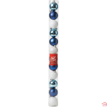 BOULES DE NOËL DÉCORATIVES DIAMÈTRE 5 CENTIMÈTRES LOT DE 12 PIÈCES THÈME NOËL EN LAPONIE