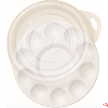 PALETTE EN PLASTIQUE À 10 GODETS DIAM 17.78 CM