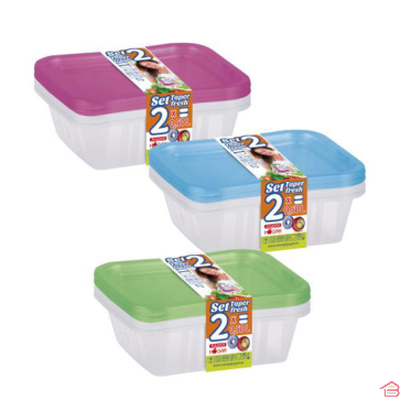 LOT DE 2 TAPERFRESH 0.50L COULEURS ASSORTIES