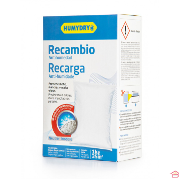 RECHARGE ABSORBEUR D'HUMIDITE NEUTRE 1KG HUMYDRY
