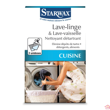 DÉTARTRANT POUR LAVE-LINGE ET LAVE-VAISSELLE STARWAX