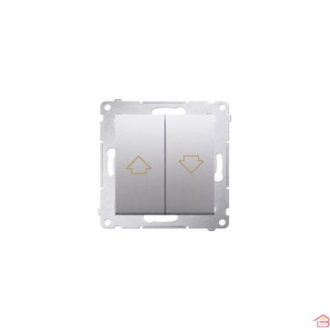DOUBLE INTERRUPTEUR VOLET-ROULANT 10AX ALUMINIUM