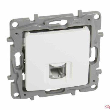 PRISE TEL RJ11 BLANC NILOE