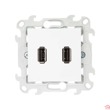 DOUBLE CONNECTEUR USB - S24 BLANC