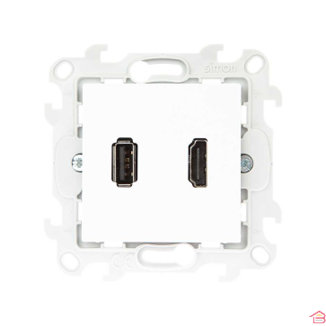 CONNECTEUR HDMI + USB 2.0 - S24 BLANC