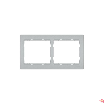 PLAQUE DOUBLE HORIZONTALE GRIS ARGENT JADE