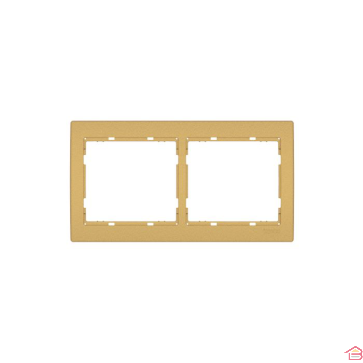 PLAQUE DOUBLE HORIZONTALE DORÉ JADE