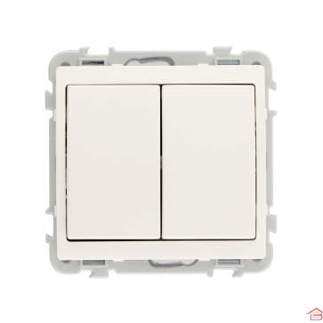 KIT DOUBLE INTERRUPTEUR BLANC JADE
