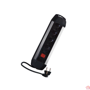 BLOC MULTIPRISES 4 PRISES 2P+T 1.5M ALUMINIUM INGELEC