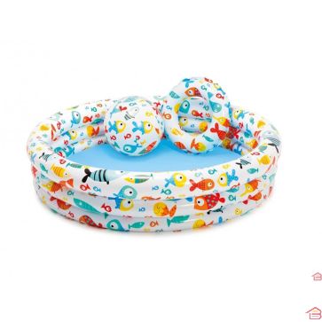 PISCINE ENFANTS 2 BOUDINS 132X28 CM FISH BOWL INTEX