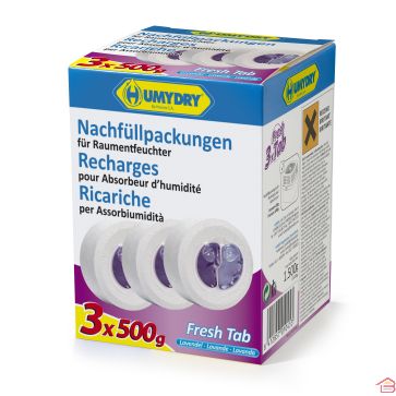 PACK ABSORBEURS D'HUMIDITÉ 3 MEGA TAB 500 G LAVANDE HUMYDRY