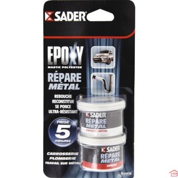 COLLE EPOXY POUR METAL 34G + CATALYSEUR 47G SADER
