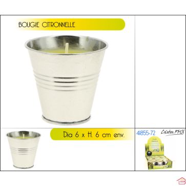 POT BOUGIE CITRONNELLE 6 X 6 CM