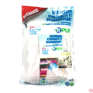 RECHARGE ABSORBEUR HUMIDITE JASMIN 450 G O'PURE