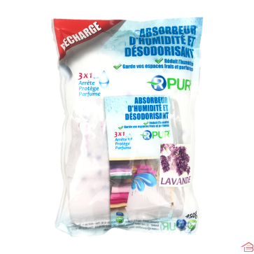 RECHARGE ABSORBEUR HUMIDITE LAVANDE 450 G O'PURE