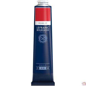 PEINTURE A L'HUILE EN TUBE 150ML ROUGE VIF - LEFRANC & BOURGEOIS