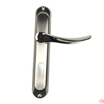 POIGNÉE  PORTE ZAMBAK CYLINDRE ACIER CHROME