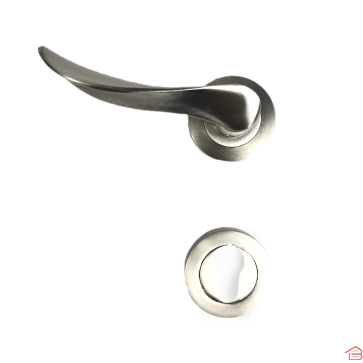 POIGNÉE PORTE ZAMBAK S/ROSACE CYLINDRE CHROME