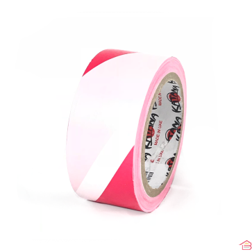 RUBAN SIGNALISATION ROUGE-BLANC 5 CM X 20 METRES