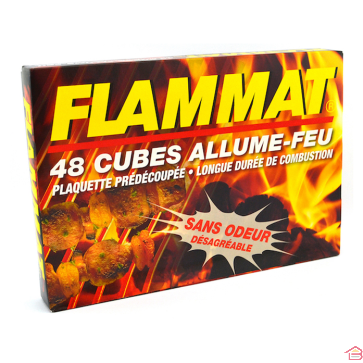LOT 2 ALUMES FEU FLAMMAT PARAFFINE 48 X 2 CUBES
