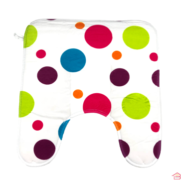 TAPIS CONTOUR WC MICROFIBRE IMPRIME 45 X 50 CM