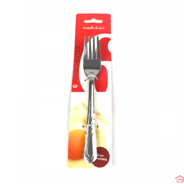 FOURCHETTE EN ACIER INOXYDABLE X 6