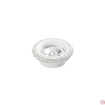 SPOT ROND ALUMINIUM CRISTAL GU10 SHC007 BLANC