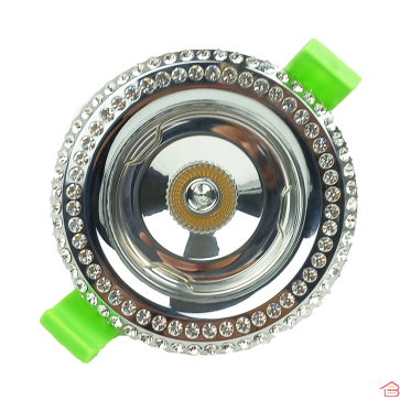 SPOT ROND ALUMINIUM CRISTAL GU10 SHC007 CHROME