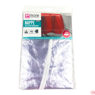 NAPPE TRANSPARENTE CRISTAL RONDE DIAM 180 CM