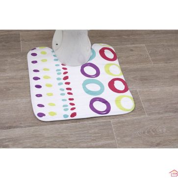 TAPIS CONTOUR WC MICROFIBRE IMPRIME 45 X 50 CM CADAQUES