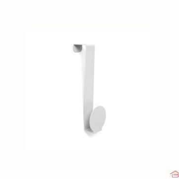 PORTE MANTEAU DE PORTE ACIER ROND BLANC 70 X 230 MM REI