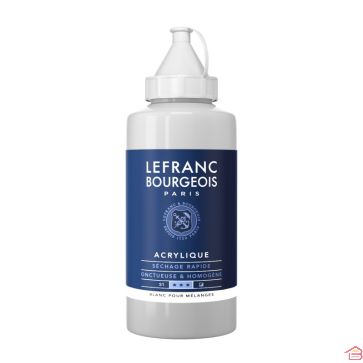 PEINTURE ACRYLIQUE FINE 750 ML BLANC POUR MÉLAN - LEFRANC & BOURGEOIS