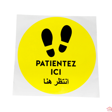 PANNEAU PATIENTEZ ICI 20 CM