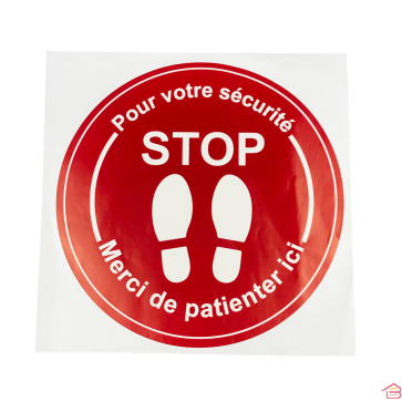 SIGNALISATION STOP PATIENTEZ ICI DIAM 30 CM