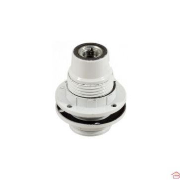 DOUILLE E14 BAKELITE DOUBLE BAGUE BLANC