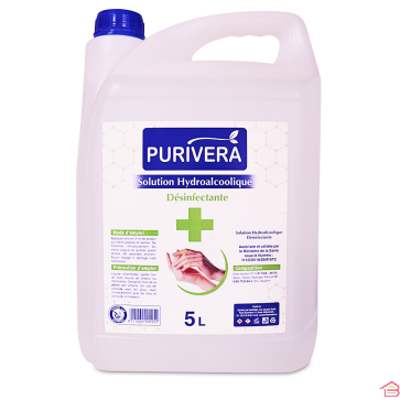 SOLUTION HYDROALCOOLIQUE 5 L PURIVERA