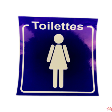PANNEAU TOILETTES FEMMES 20 X 20 CM