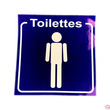 PANNEAU TOILETTES HOMMES 20 X 20 CM