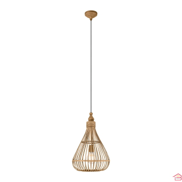 SUSPENSION AMSFIELD BAMBOU MARRON  H1100 Ø 350 MM E27 1 X 60 W
