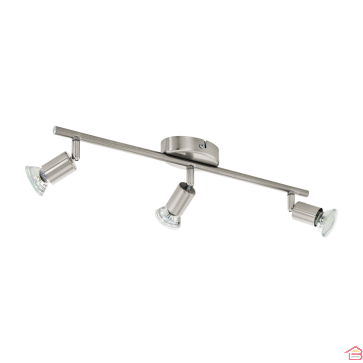 SPOT BUZZ-LED ACIER NICKEL MAT L485 B65 GU10-LED