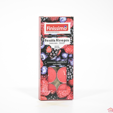 10 BOUGIES CHAUFFE-PLATS PARFUMÉES FRUITS ROUGE - 150 GR