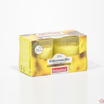 BOUGIE PARFUMÉE CITRONNELLE 2 POTS EN VERRE 335 GR