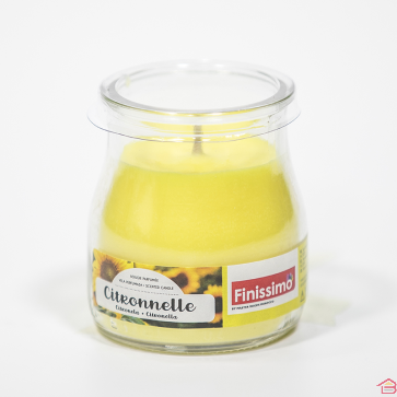 BOUGIE CITRONNELLE POT YAOURT EN VERRE