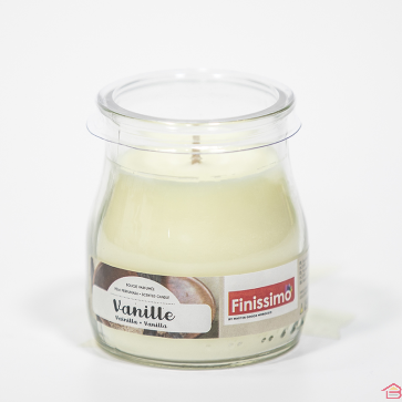 BOUGIE PARFUMÉE VANILLE POT YAOURT EN VERRE