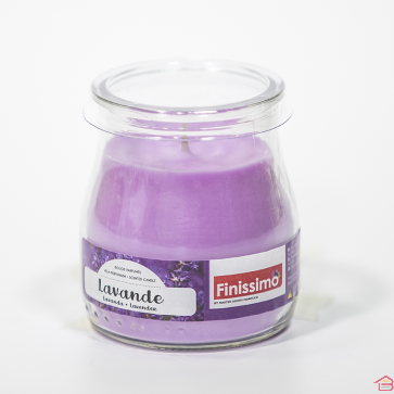 BOUGIE PARFUMÉE LAVANDE POT YAOURT EN VERRE
