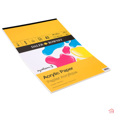 BLOC ACRYLIQUE SYSTEM 3 230G 20 FEUILLES A3 - DALER ROWNEY