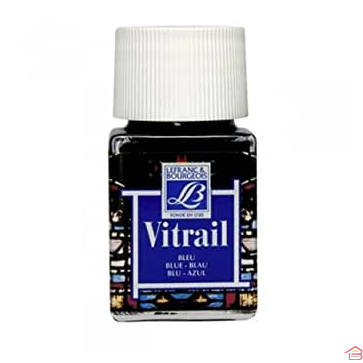 PEINTURE VITRAIL 50ML BLEU - LEFRANC BOURGEOIS