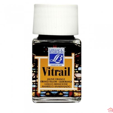 PEINTURE VITRAIL 50ML JAUNE ORANGE - LEFRANC BOURGEOIS