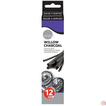 SET DE 12 BATONNETS DE CHARBON SIMPLY - DALER ROWNEY