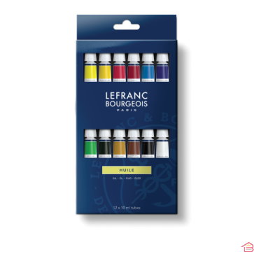 PEINTURE A L'HUILE FINE 12 TUBES X 10ML - LEFRANC BOURGEOIS